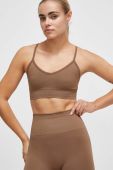 Бюстгальтер для йоги Casall колір коричневий однотонний