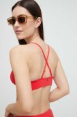 Купальний бюстгальтер Casall колір червоний злегка ущільнена чашечка