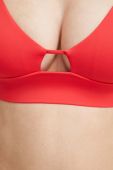 Купальний бюстгальтер Casall колір червоний злегка ущільнена чашечка
