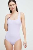 Суцільний купальник Casall колір фіолетовий м'яка чашечка