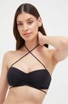 Купальний бюстгальтер Patrizia Pepe колір чорний м'яка чашечка Купальний бюстгальтер Patrizia Pepe колір чорний м'яка чашечка