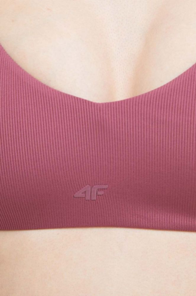 Купальний бюстгальтер 4F колір рожевий злегка ущільнена чашечка (3294764) фото 5
