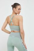 Спортивний бюстгальтер Hummel Clea колір зелений однотонний Спортивний бюстгальтер Hummel Clea колір зелений однотонний
