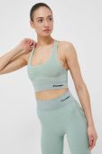 Спортивний бюстгальтер Hummel Clea колір зелений однотонний Спортивний бюстгальтер Hummel Clea колір зелений однотонний
