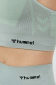 Спортивний бюстгальтер Hummel Clea колір зелений однотонний Спортивний бюстгальтер Hummel Clea колір зелений однотонний