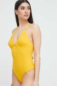 Суцільний купальник OAS колір жовтий злегка ущільнена чашечка