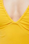Суцільний купальник OAS колір жовтий злегка ущільнена чашечка