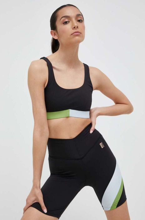 Спортивний бюстгальтер P.E Nation Sprint Time колір чорний Спортивний бюстгальтер P.E Nation Sprint Time колір чорний