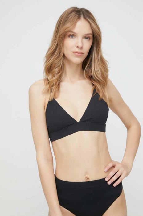 Спортивний бюстгальтер P.E Nation Free Play колір чорний однотонний