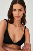 Купальний бюстгальтер Undress Code Self Portrait колір чорний м'яка чашечка