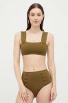 Роздільний купальник MAIO Paris колір зелений м'яка чашечка Роздільний купальник MAIO Paris колір зелений м'яка чашечка