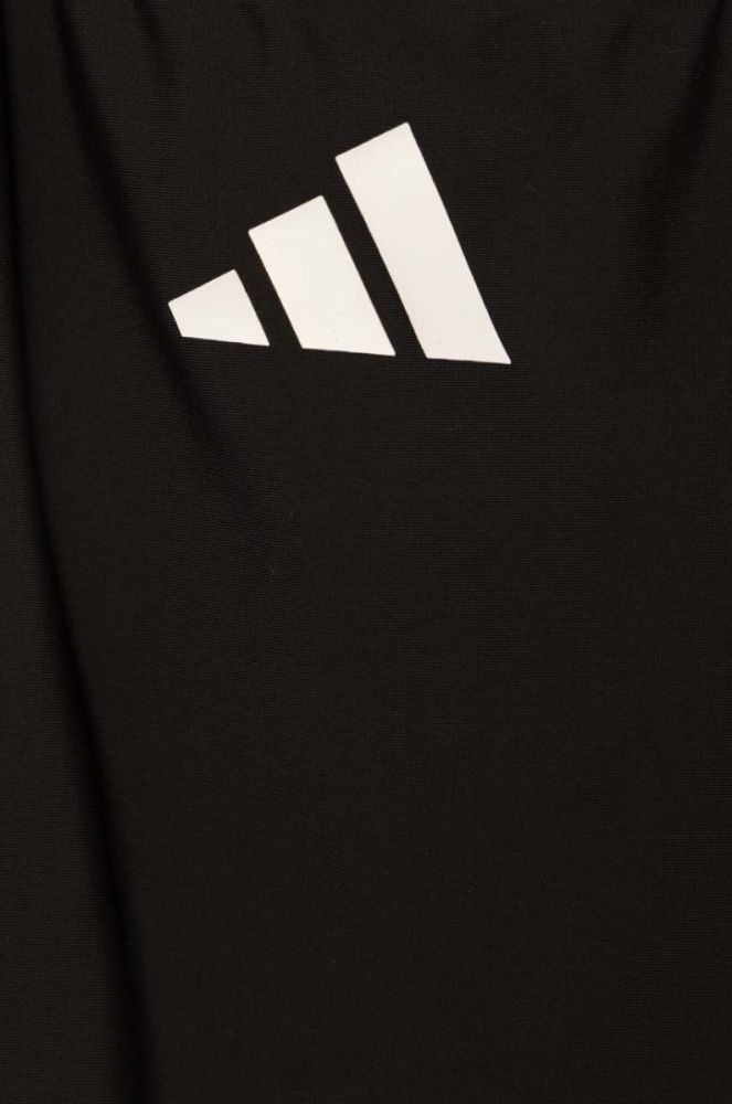 Суцільний дитячий купальник adidas Performance 3 BARS SOL ST колір чорний фото 3