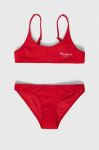 Роздільний дитячий купальник Pepe Jeans Mauricia колір червоний