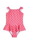 Суцільний дитячий купальник Mini Rodini колір рожевий (3150213)