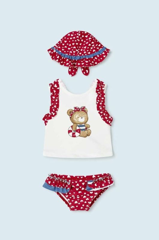 Дитячий роздільний купальник Mayoral Newborn колір червоний