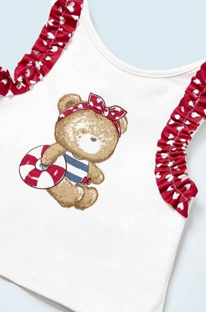 Дитячий роздільний купальник Mayoral Newborn колір червоний фото 3