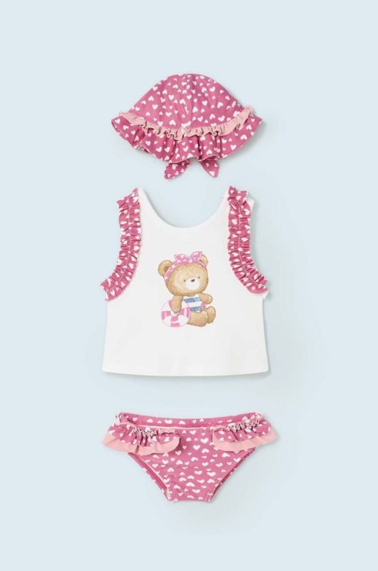 Дитячий роздільний купальник Mayoral Newborn колір фіолетовий