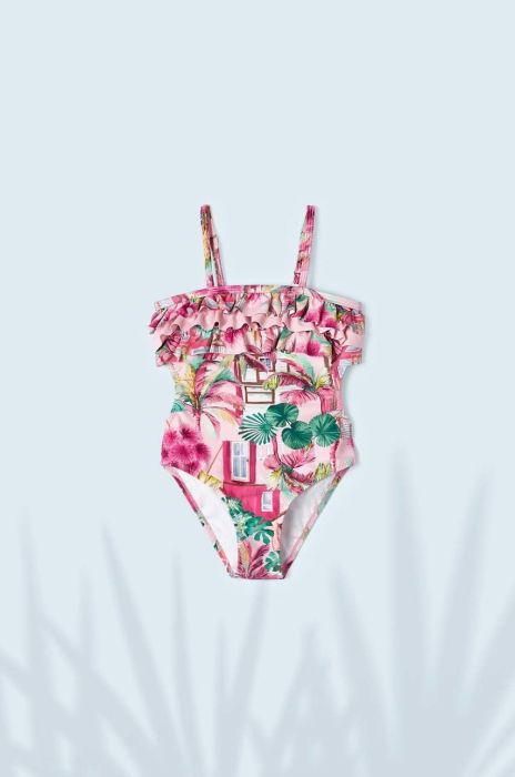 Суцільний дитячий купальник Mayoral колір рожевий (2960259)