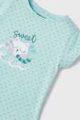 Дитяча бавовняна піжама Mayoral колір зелений візерунок