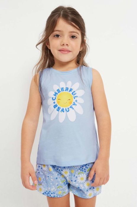 Дитяча бавовняна піжама Mayoral з принтом колір блакитний Дитяча бавовняна піжама Mayoral з принтом колір блакитний