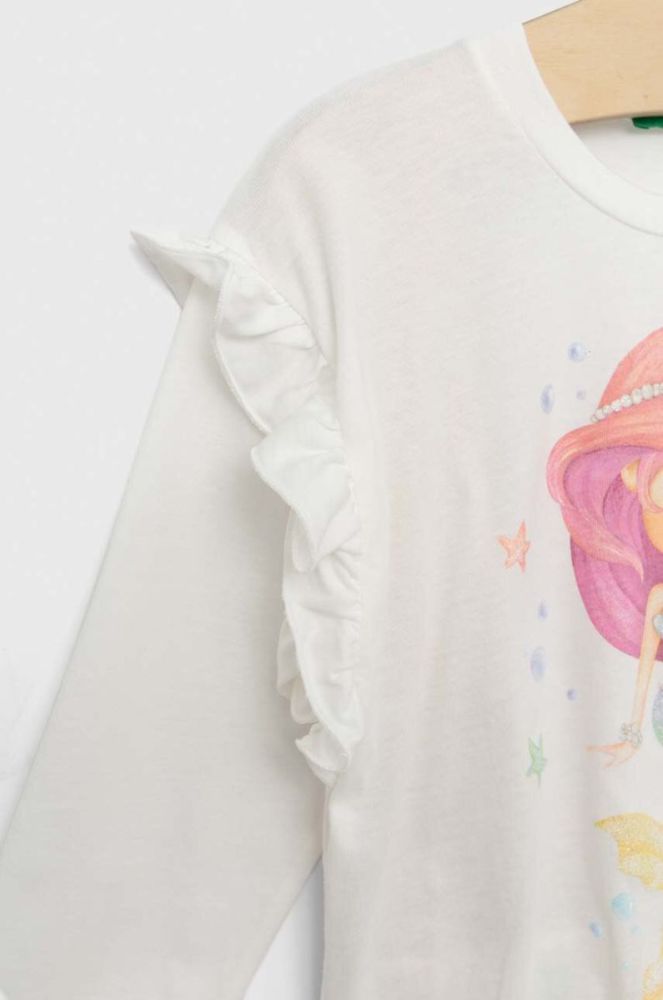 Дитяча бавовняна піжама United Colors of Benetton колір рожевий візерунок (3042721) фото 4