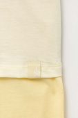 Дитяча бавовняна піжама United Colors of Benetton колір жовтий однотонна