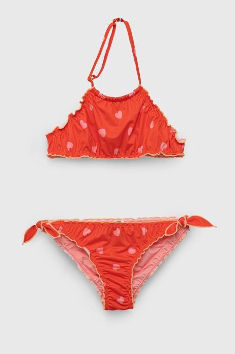 Роздільний дитячий купальник United Colors of Benetton колір червоний