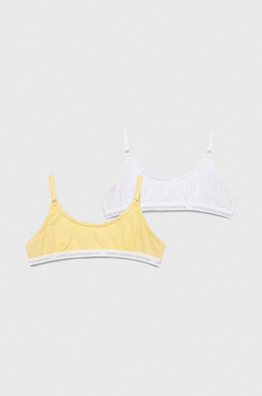 Дитячий бюстгальтер United Colors of Benetton 2-pack колір жовтий