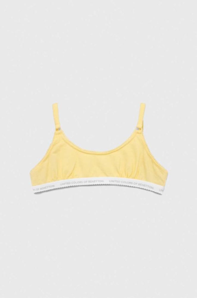 Дитячий бюстгальтер United Colors of Benetton 2-pack колір жовтий фото 2