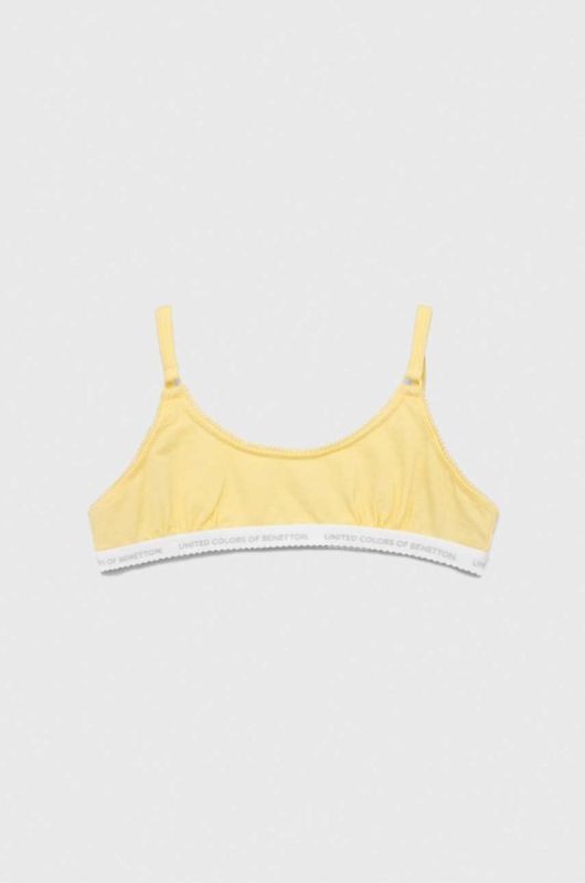 Дитячий бюстгальтер United Colors of Benetton 2-pack колір жовтий фото 2