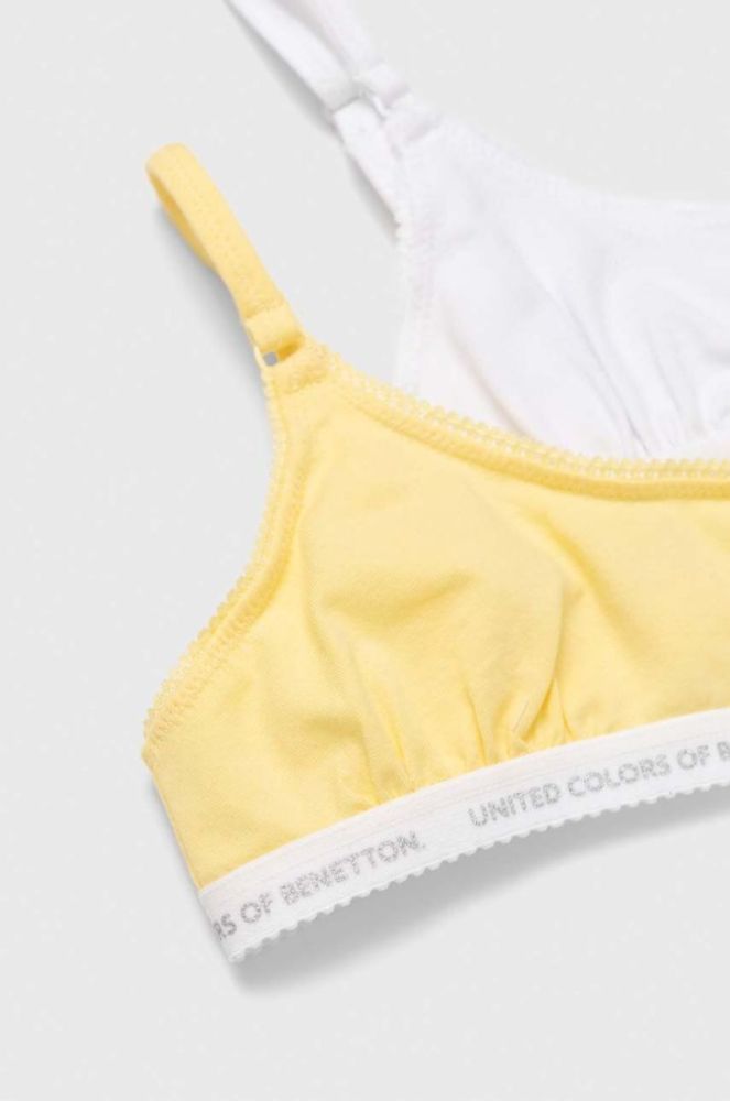 Дитячий бюстгальтер United Colors of Benetton 2-pack колір жовтий фото 6