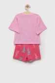 Дитяча бавовняна піжама United Colors of Benetton x Looney Tunes колір рожевий з принтом Дитяча бавовняна піжама United Colors of Benetton x Looney Tunes колір рожевий з принтом