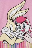 Дитяча бавовняна піжама United Colors of Benetton x Looney Tunes колір рожевий з принтом Дитяча бавовняна піжама United Colors of Benetton x Looney Tunes колір рожевий з принтом