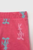 Дитяча бавовняна піжама United Colors of Benetton x Looney Tunes колір рожевий з принтом Дитяча бавовняна піжама United Colors of Benetton x Looney Tunes колір рожевий з принтом
