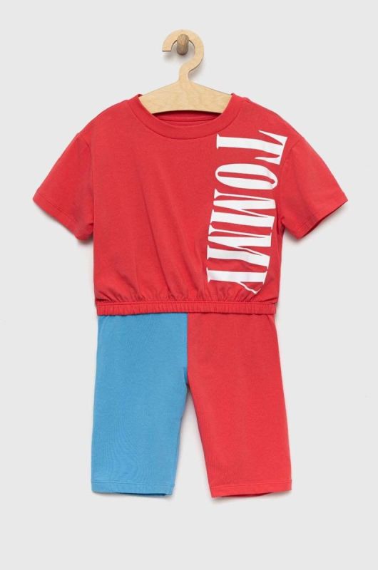 Дитяча піжама Tommy Hilfiger колір рожевий з принтом (3051251)