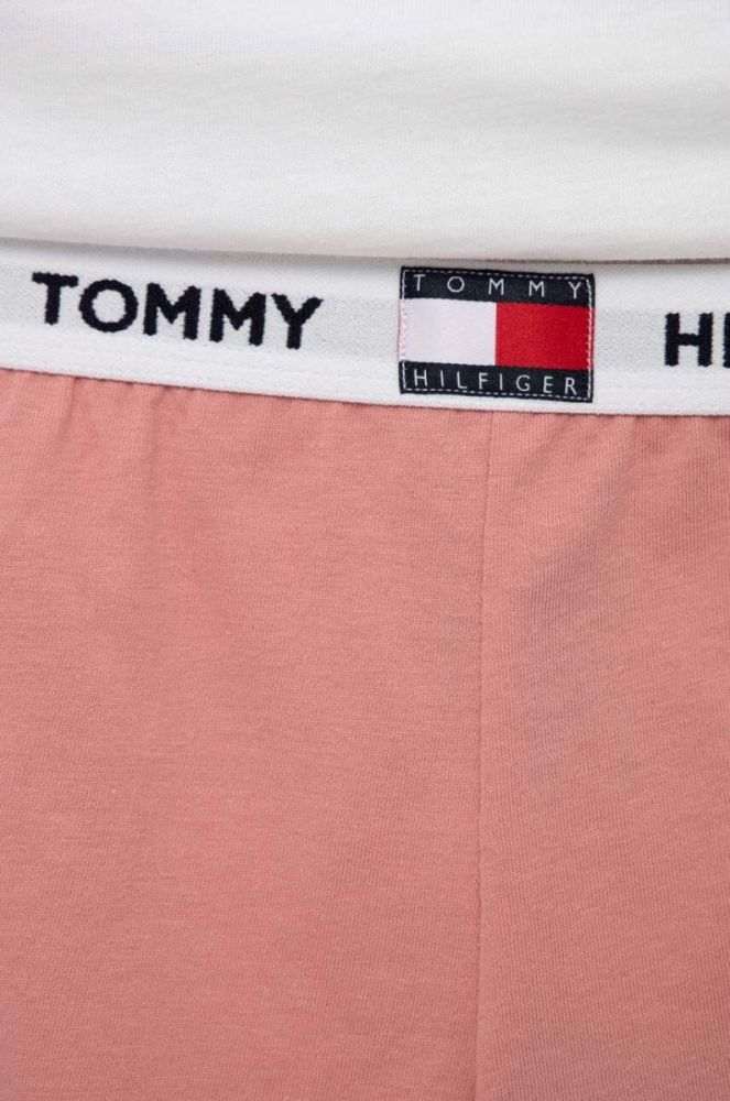 Дитяча бавовняна піжама Tommy Hilfiger колір рожевий з аплікацією фото 3