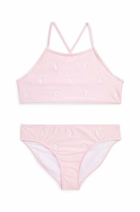 Роздільний дитячий купальник Polo Ralph Lauren колір рожевий