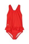 Суцільний дитячий купальник Liewood колір червоний