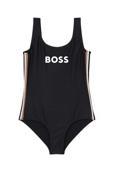 Суцільний дитячий купальник BOSS колір чорний (3204626)