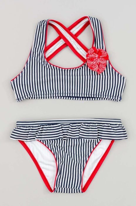 Роздільний дитячий купальник zippy колір синій