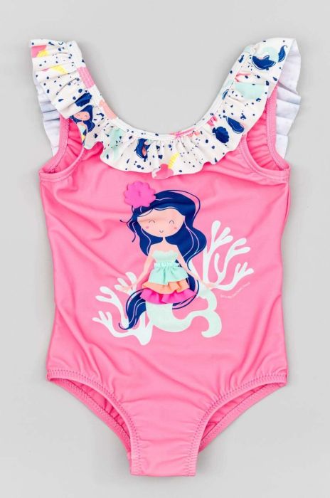 Суцільний дитячий купальник zippy колір рожевий (3158372)