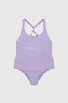 Суцільний дитячий купальник Roxy колір фіолетовий (3042879)