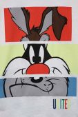 Дитяча бавовняна піжама United Colors of Benetton x Looney Tunes колір білий з принтом