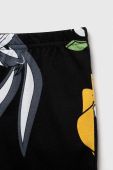 Дитяча бавовняна піжама United Colors of Benetton x Looney Tunes колір чорний з принтом