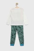 Дитяча бавовняна піжама United Colors of Benetton колір зелений візерунок (2983209)