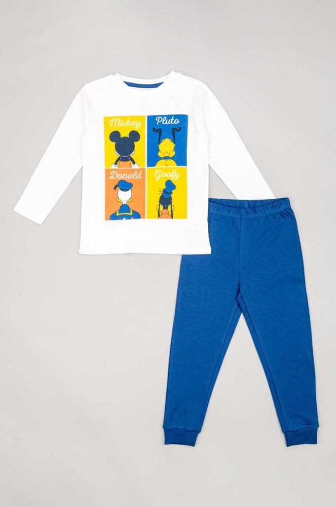 Дитяча бавовняна піжама zippy колір синій з принтом (3112044)