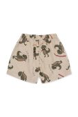 Дитячі піжамні шорти Konges Sl?jd колір бежевий візерунок
