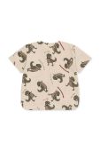Дитяча піжамна футболка Konges Sl?jd колір бежевий однотонна