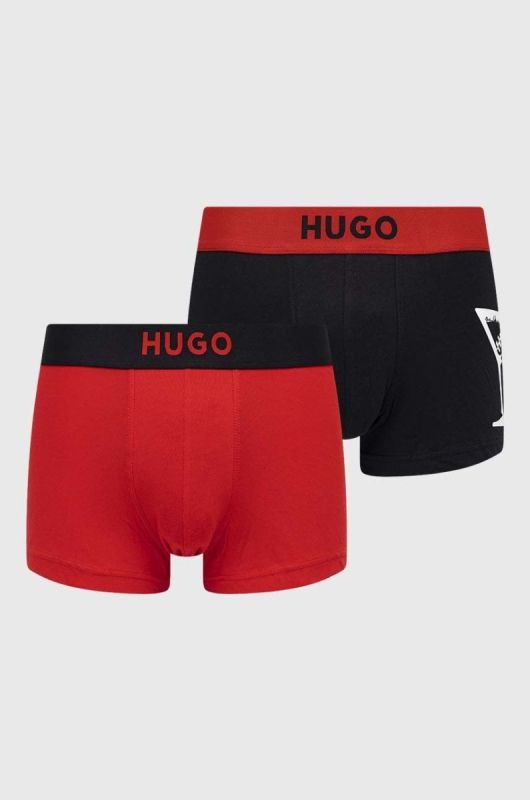 Боксери HUGO 2-pack чоловічі колір червоний (2893477)