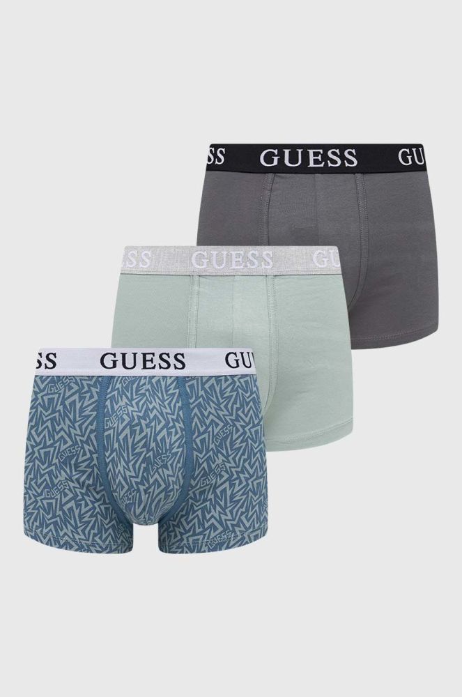 Боксери Guess 3-pack чоловічі колір зелений (2896150)